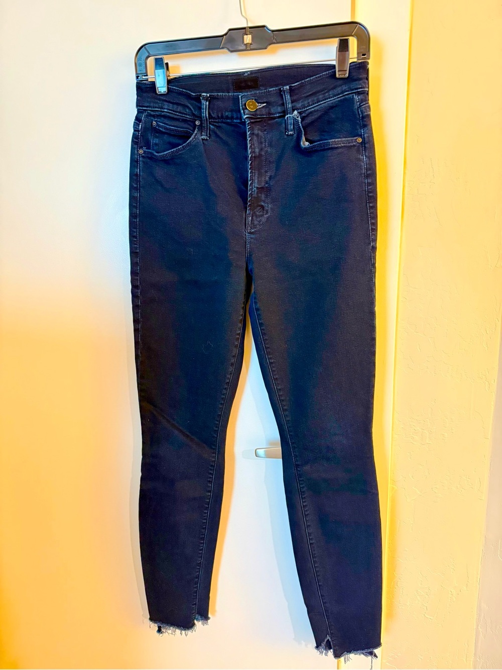 MOTHER High-Rise Skinny Jeans in Dark Indigo